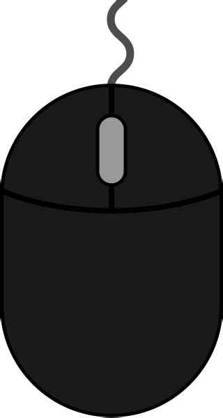 Black Mouse Icon Free Vector Data Svg Vector Public Domain Icon Park Share The Design