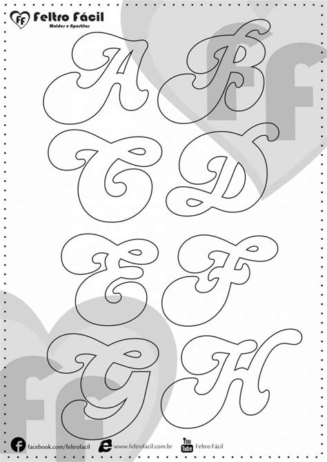 ¿buscas moldes de letras mayúsculas para imprimir y recortar? Molde de Letras - Seleção de Moldes de Letras para ...