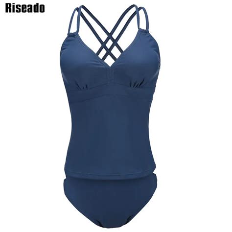 Riseado Two Piece Swimsuit Women Solid 2019 Swimwear Push Up Swimsuits