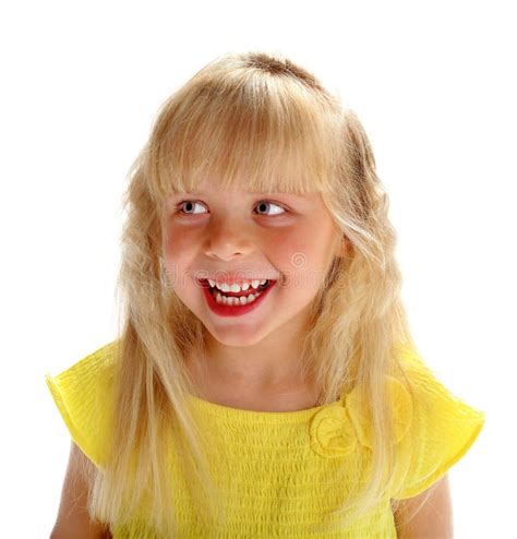Cheerful Girl Blonde Stock Photo Image Of Smile Little 27195252