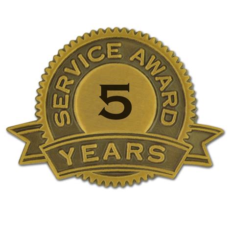 5 Years Of Service Award Lapel Pin