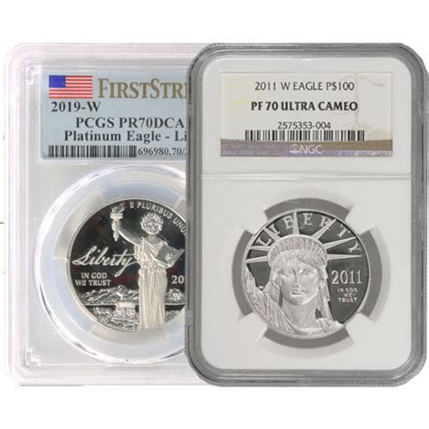 1 Oz Proof Platinum American Eagle Coins Pf70