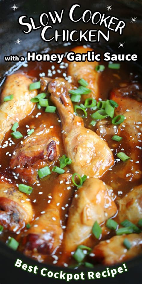 Slow Cooker Honey Garlic Chicken Legs Are A Quick And Easy Crockpot