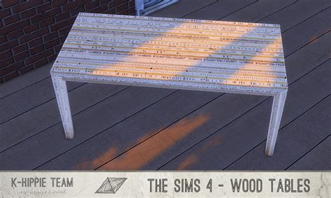 7 Simple All Wood Tables Sets 1 And 2 Simsworkshop