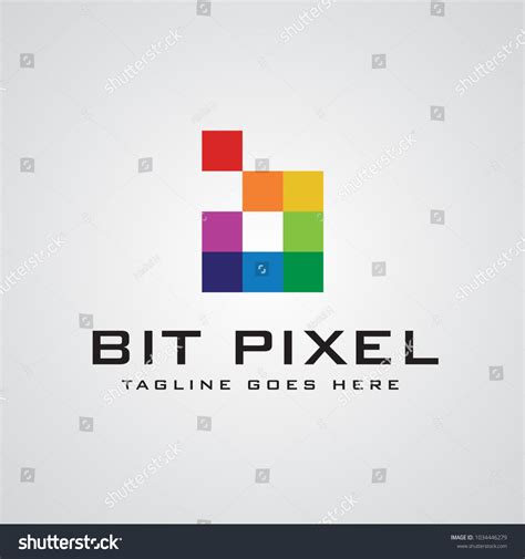 Bit Pixel Letter B Logo Vector Stock Vector Royalty Free 1034446279