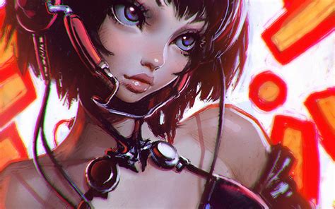 Ax Ilya Kuvshinov Girl Illustration Art Paint Wallpaper