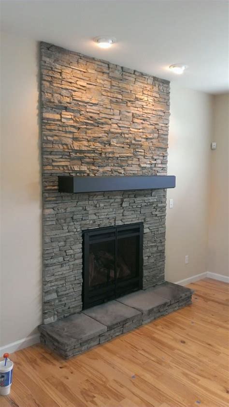 Grey Stone Fireplace Surrounds
