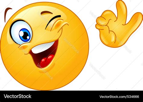 Happy Winking Emoji Emoticon Smiley Face Stock Vector Royalty Free