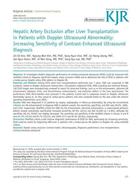 Pdf Hepatic Artery Occlusion After Liver Transplantation In