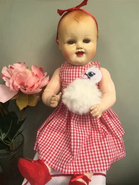 Rare Antique French Celluloid Doll Bebe Catherine Flirty Eye Raynal