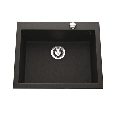 Il existe de nombreux types d'éviers en granit. Évier granit noir moucheté Ewi URBIA 1 bac 610x500 ...