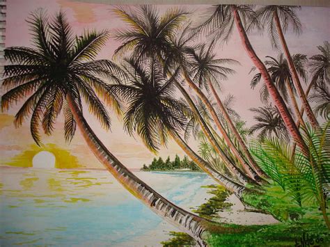 Tropical Paradise Painting By Jorge Luis Iniguez Fine Art America