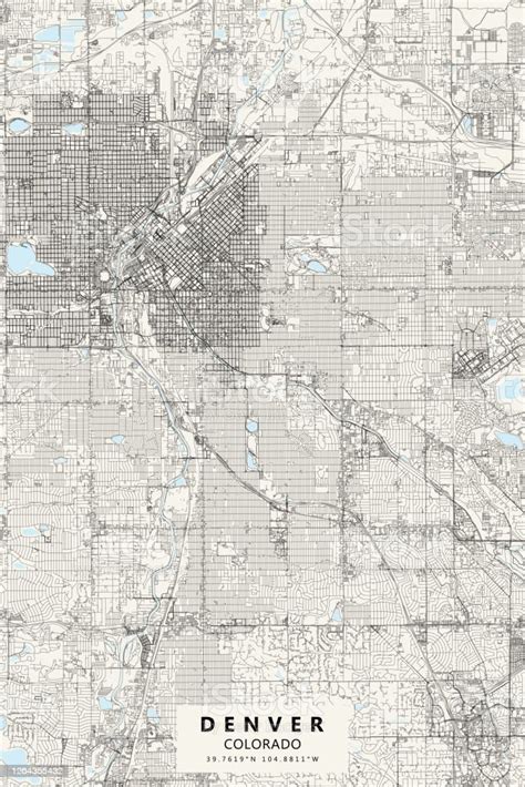 Carte Vectorielle De Denver Colorado Vecteurs Libres De Droits Et Plus