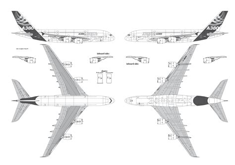 Airbus A380 Blueprint Download Free Blueprint For 3d Modeling