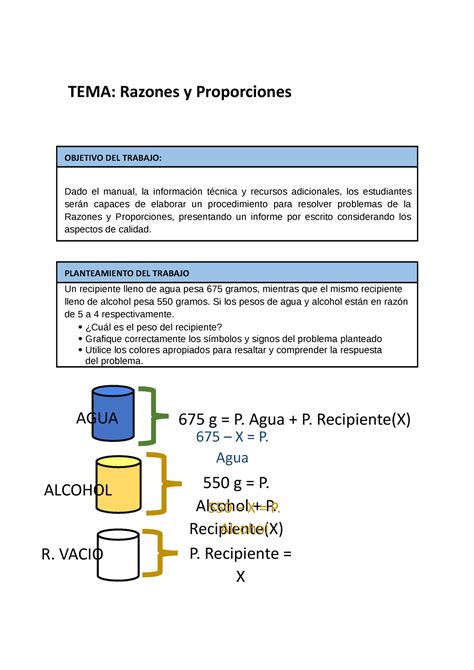 Entregable 002 Matematica TEMA Razones Y Proporciones OBJETIVO DEL
