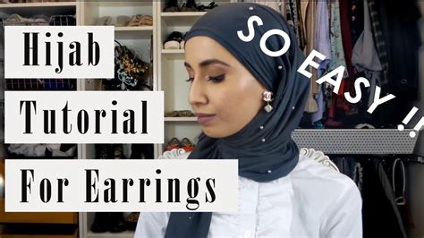 Hijab Tutorial With Earrings Very Basic Almost Effortless Youtube