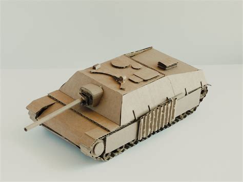 How To Make A Cardboard Jagdpanzer Ww2 German Tank 9 Steps With