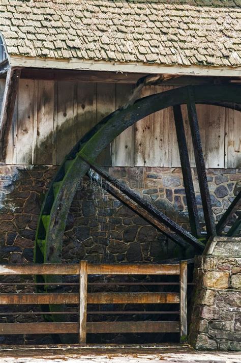 Wooden Wheel Of Water Mill Stock Photo Image Of Nature 77221608