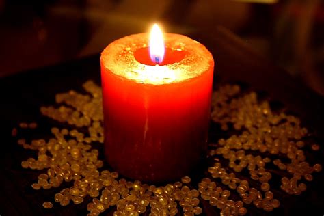Diwali10061 Candle Candle Burning Bright View On Black Sporadic