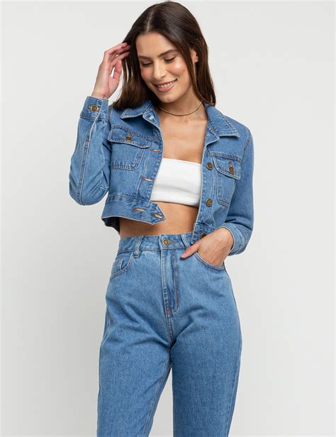Jaqueta Jeans Cropped Elora