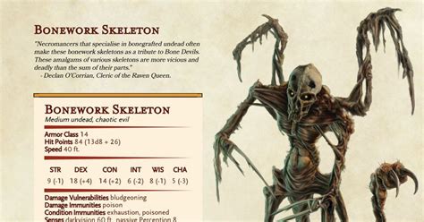 Day 347 Bonework Skeleton Monsteraday Dnd 5e Homebrew Dnd Monsters