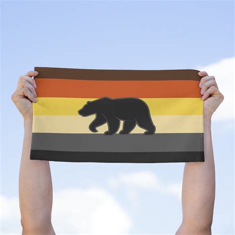 Bear Pride Rainbow Flag Gay Bears LGBTQ LGBT Chubs Toalla Etsy
