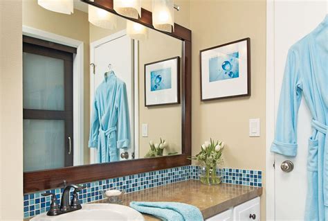 Update Your Bath In No Time With An Easy To Make Mirror Frame This Project Is Inexpensive And
