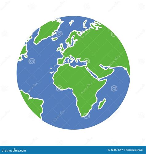 Earth Globes Isolated On White Background Stock Vector Illustration