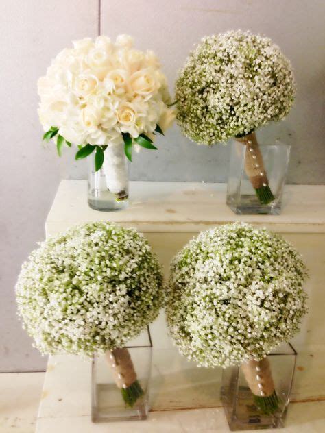 I Like The Idea Of Babys Breath Bouquets For The Bridesmaids To