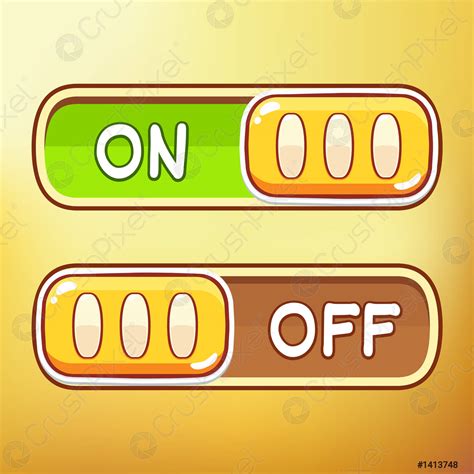 Cartoon Toggle Switch Different Symbols Asset Stock Vector 1413748