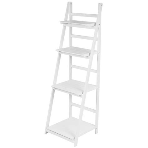 Hartleys 4 Tier Folding Ladder Shelf White Folding Ladder Ladder