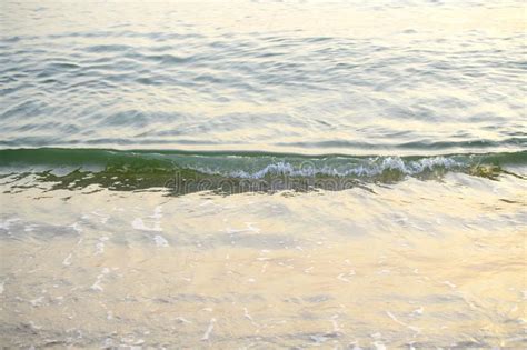 The Sea With Waves Hit The Sandy Beach Stock Image Image Of Calm