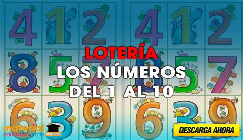 LoterÍa De NÚmeros Del 1 Al 20 Loterias Para Niños Imprimibles Para