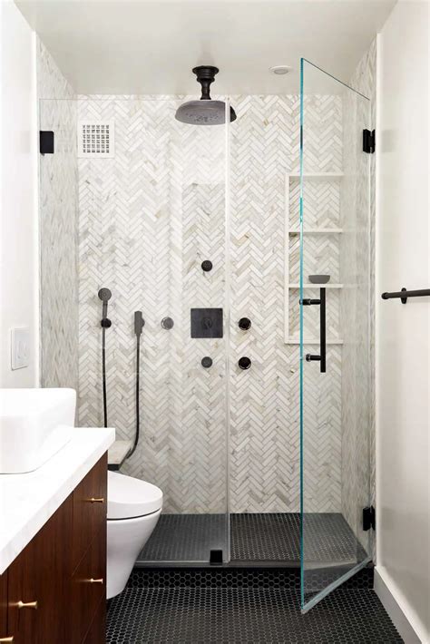 28 Small Bathroom Ideas With A Shower Photos In 2021 Small Bathroom