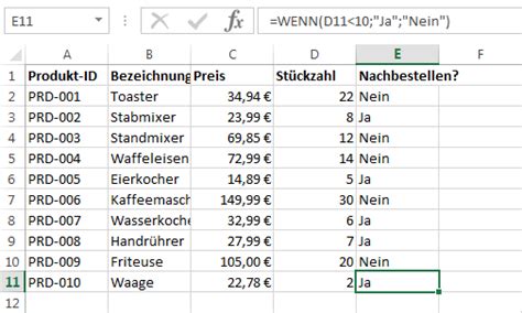 Excel WENN DANN Funktion am Beispiel einfach erklärt IONOS