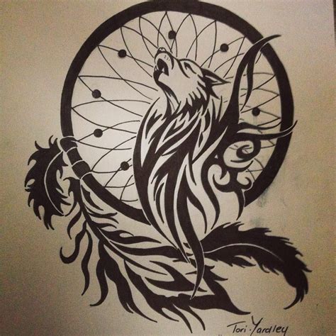 Dream Catcher Tribal Wolf Tattoo Meaning