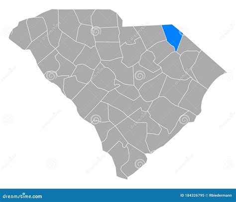 Map Of Marlboro In South Carolina Stock Vector Illustration Of Region