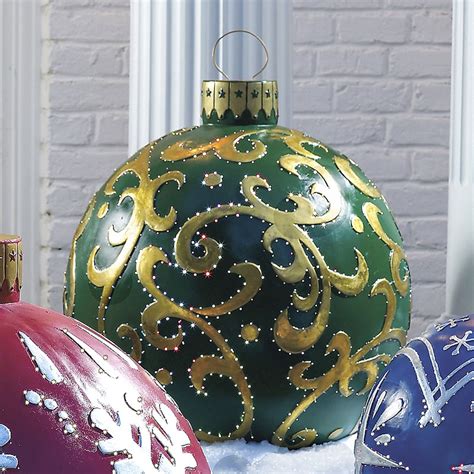 We treat our customers like neighbors & friends. The Green Head - Massive Outdoor Lighted Christmas Ornaments