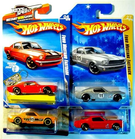 4 HOT WHEELS FORD MUSTANG FASTBACKS 10 FTE Keychain PERFORMANCE
