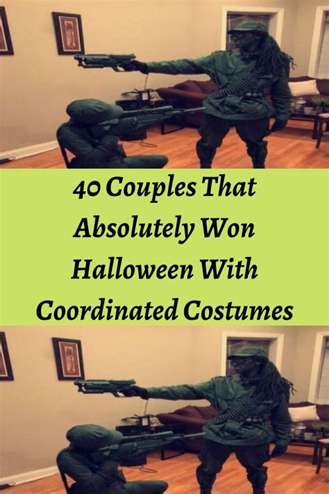 Two Pictures With The Words 40 Couples That Absolutely Won Halloween With Coordinated Costumes