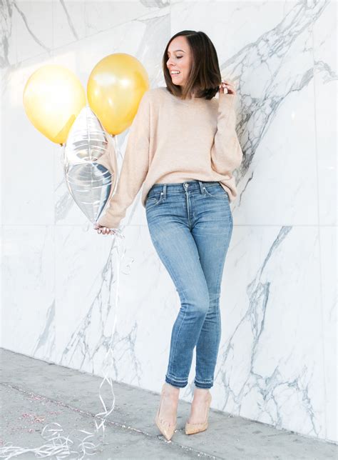 Sydne Style Shows How To Wear Tuck A Sweater Into Jeans In Handm Beige