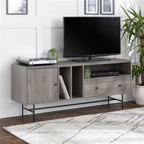 Modern Slate Grey Tv Stand For Tvs Up To 66 By Manor Park