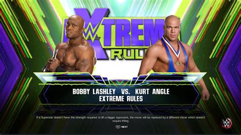 WWE 2K23 Bobby Lashley VS Kurt Angle Quarter Of The WWE