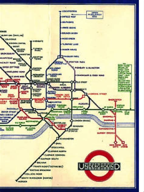 Harry Becks Map Of The London Underground From 1933 Beck Straightened