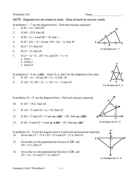 Geometry Unit 5 Test Answer Key Culver City Middle School