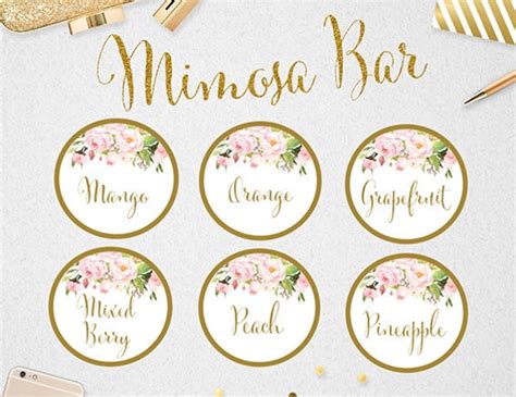 Free Printable Mimosa Bar Juice Labels Printable Templates