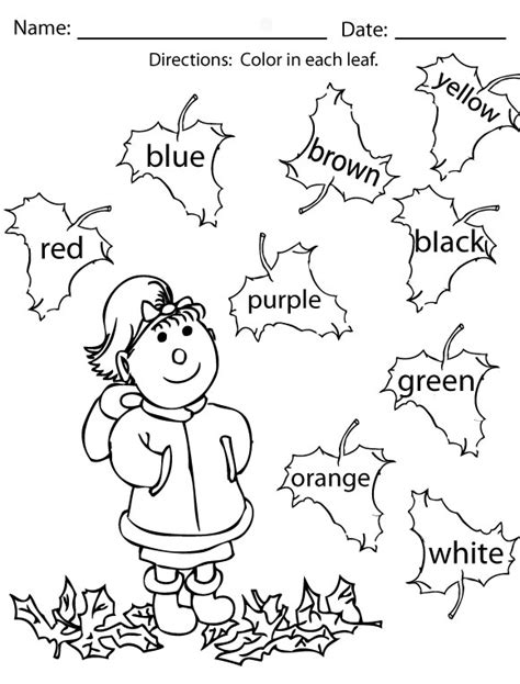 Fall Activity Worksheets For Kids Sketch Coloring Page