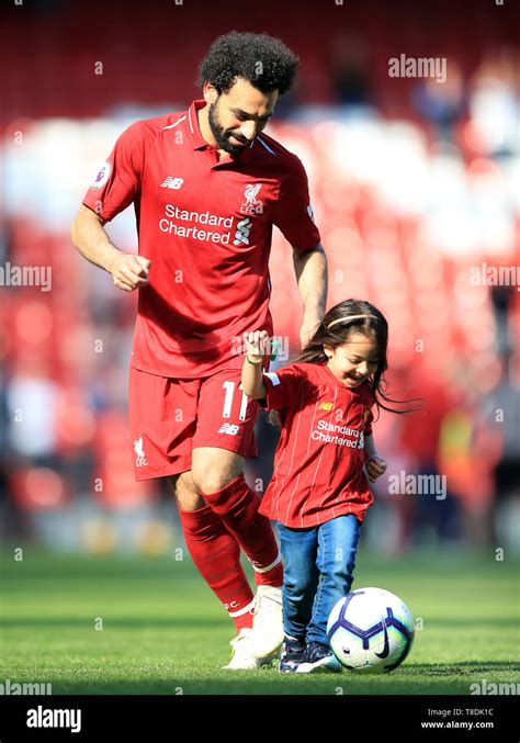 Liverpools Mohamed Salah With Daughter Makka After The Premier League Match At Anfield