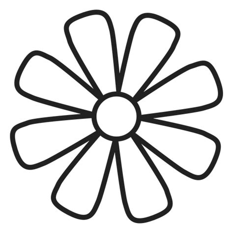 Diseño Png Y Svg De Icono De Contorno De Flor De Margarita Para Camisetas