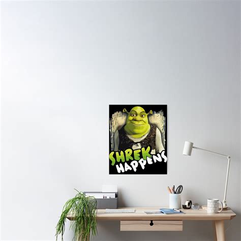 Sexy Shrek Shrek Meme Face Shrek Wazowski Poster By RamelWoodsArt Redbubble